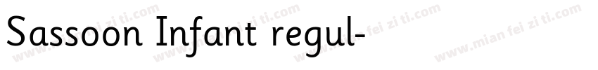 Sassoon Infant regul字体转换